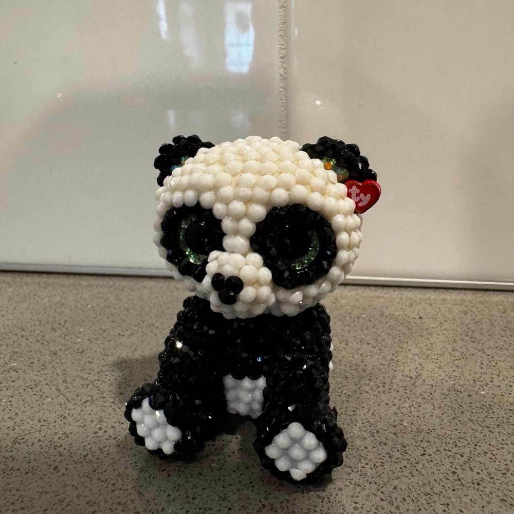 Hand rhinestoned | TY Panda Figurine | Custom - Picture 5 of 5
